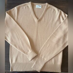 Vintage Camel V-Neck Lord Jeff Sweater